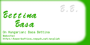 bettina basa business card